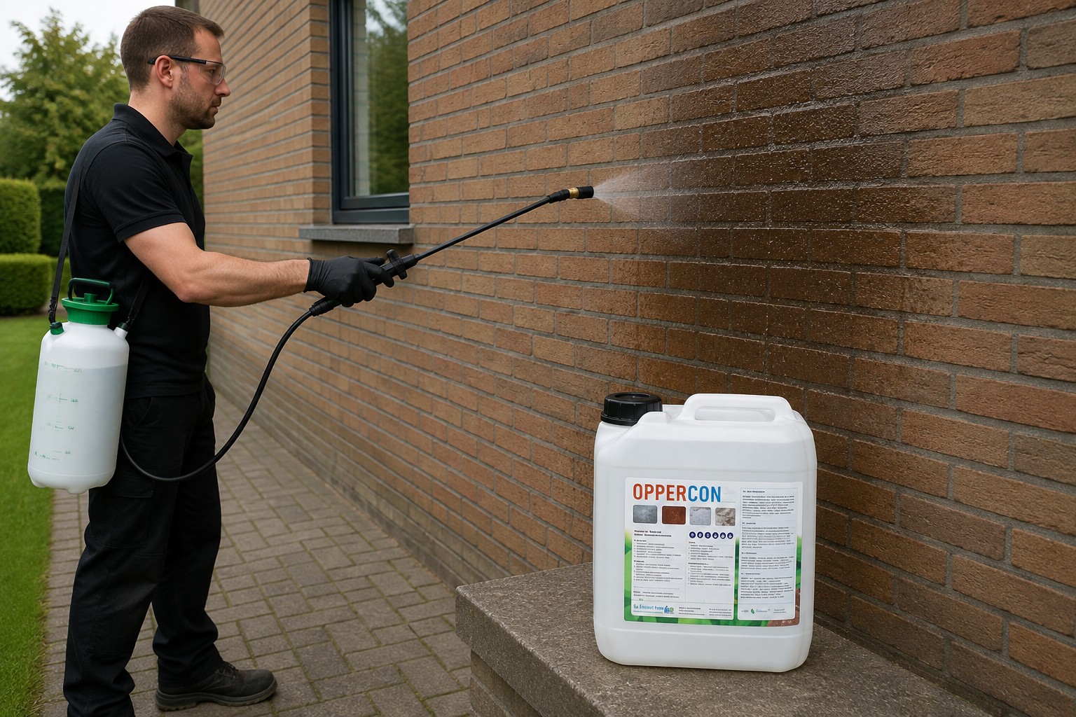 Impregneren stenen muur met