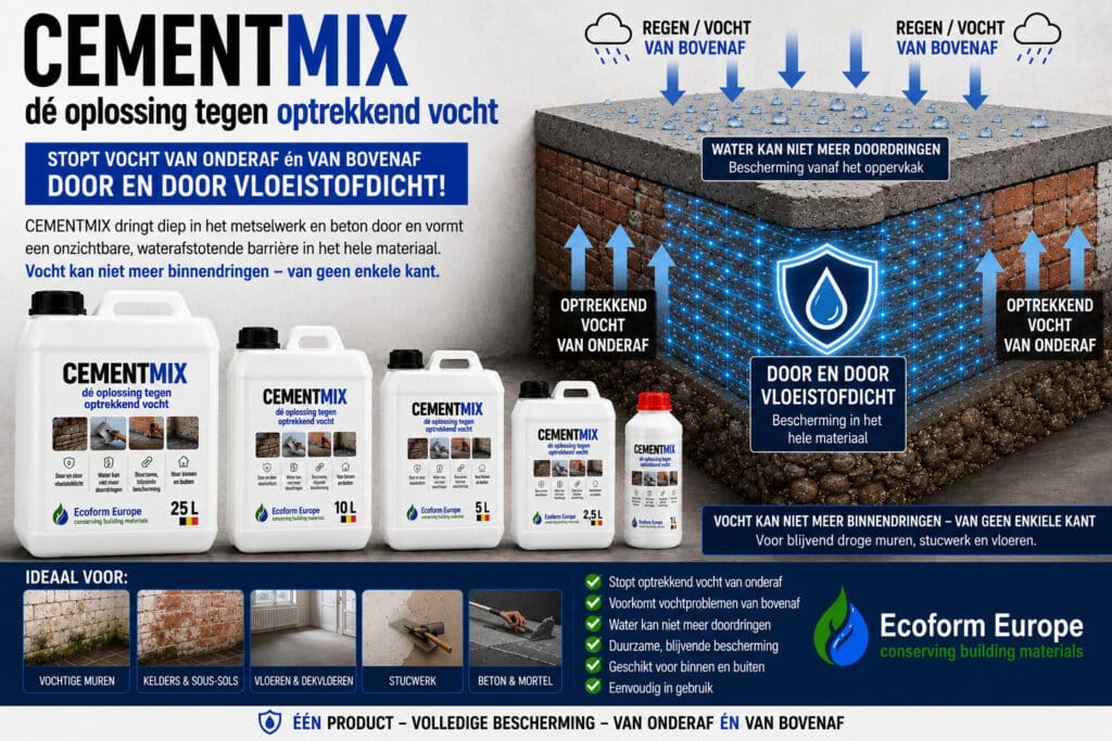 Betonvloer garage storten met Cementmix voor een sterke en waterdichte garagevloer.